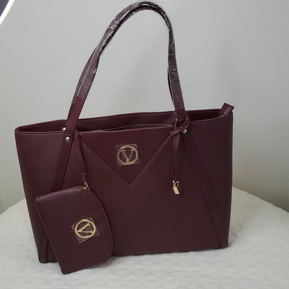 Joan Vass Burgundy Tote